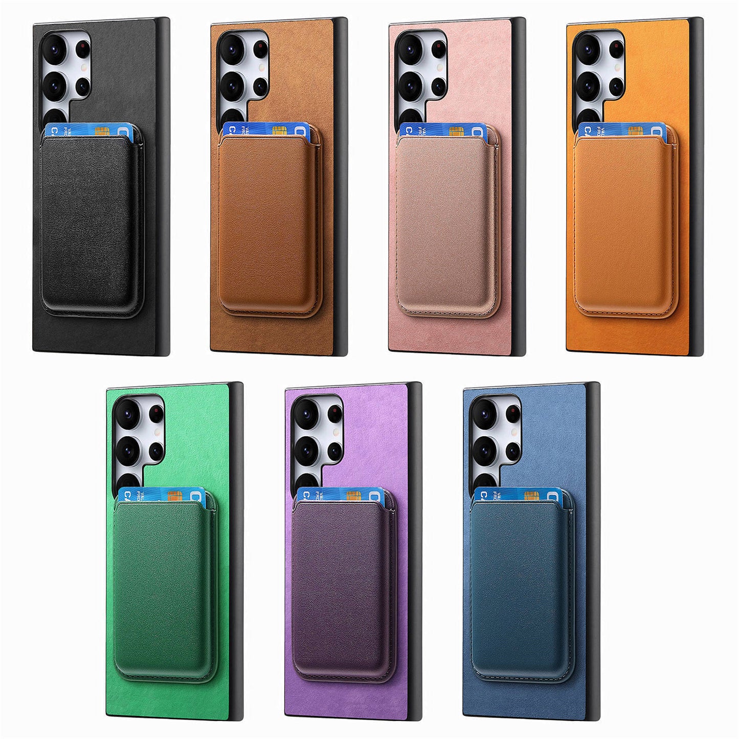 Simple Detachable Magnetic Wallet Phone Case for Samsung Galaxy