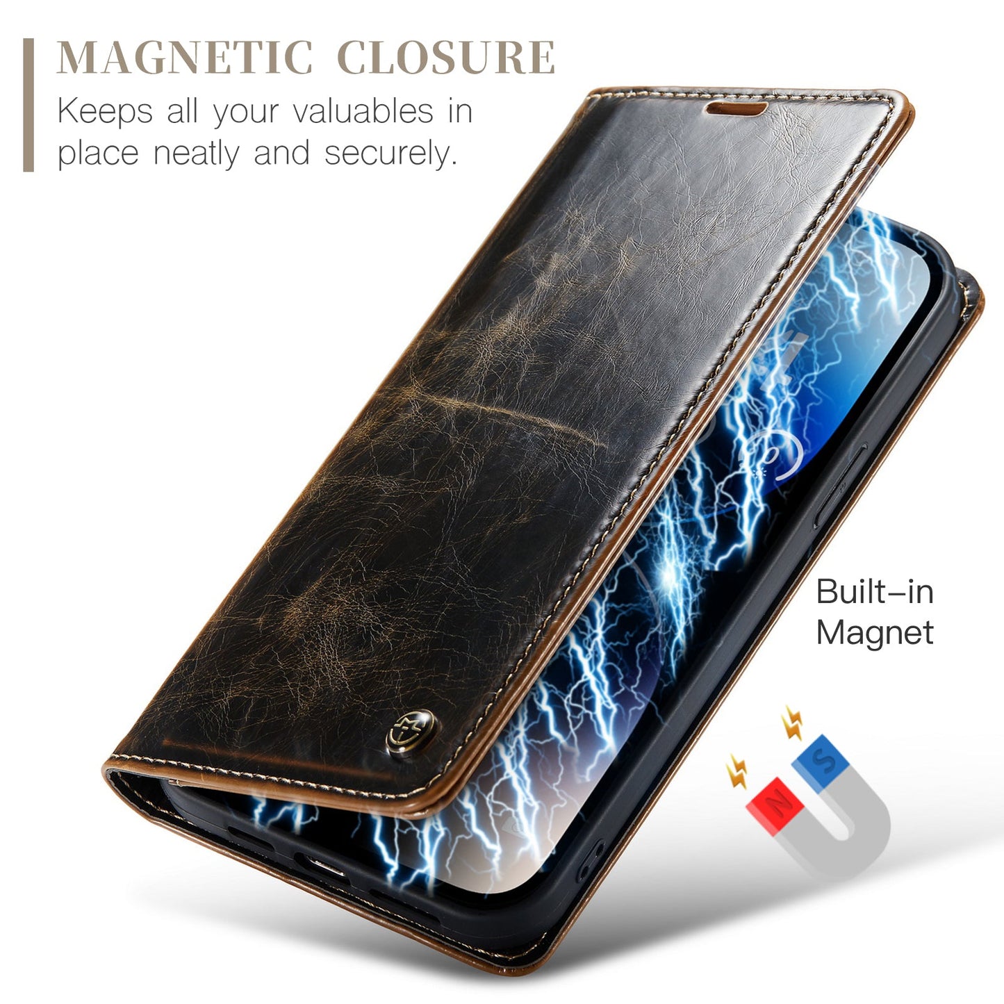 Luxury Flip Leather Phone Case for iPhone