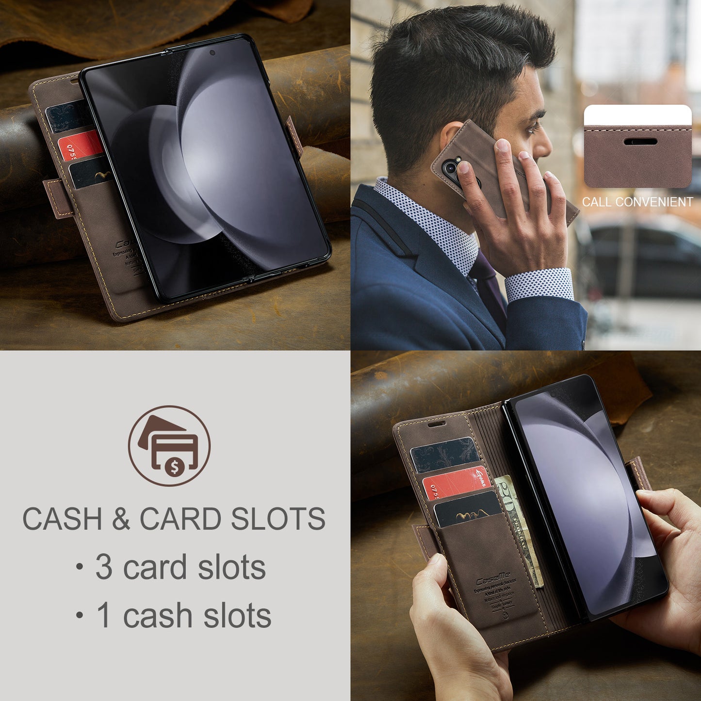 Multi-Function Retro Wallet Case for Samsung Galaxy Z Fold