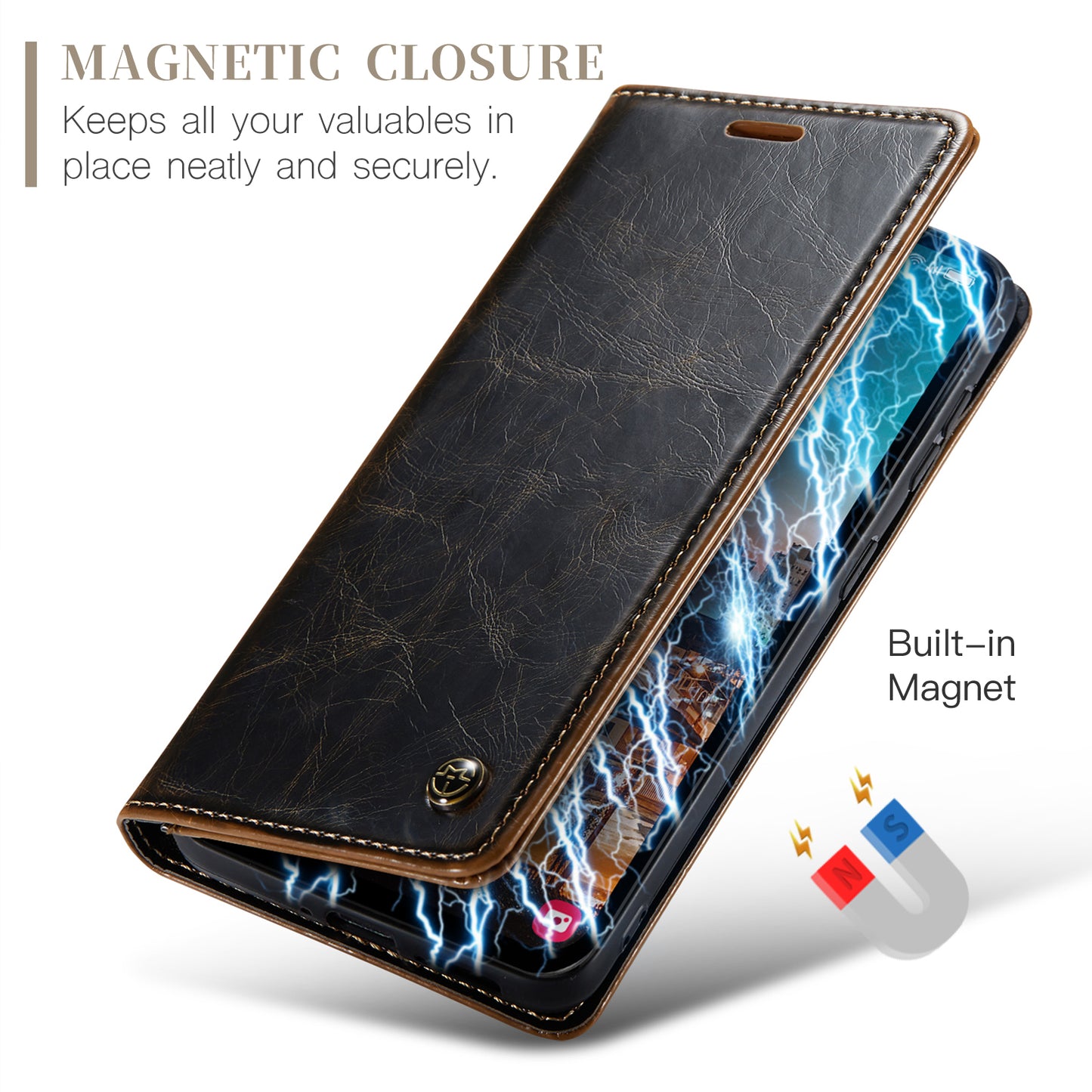 Luxury Flip Leather Phone Case for Galaxy A