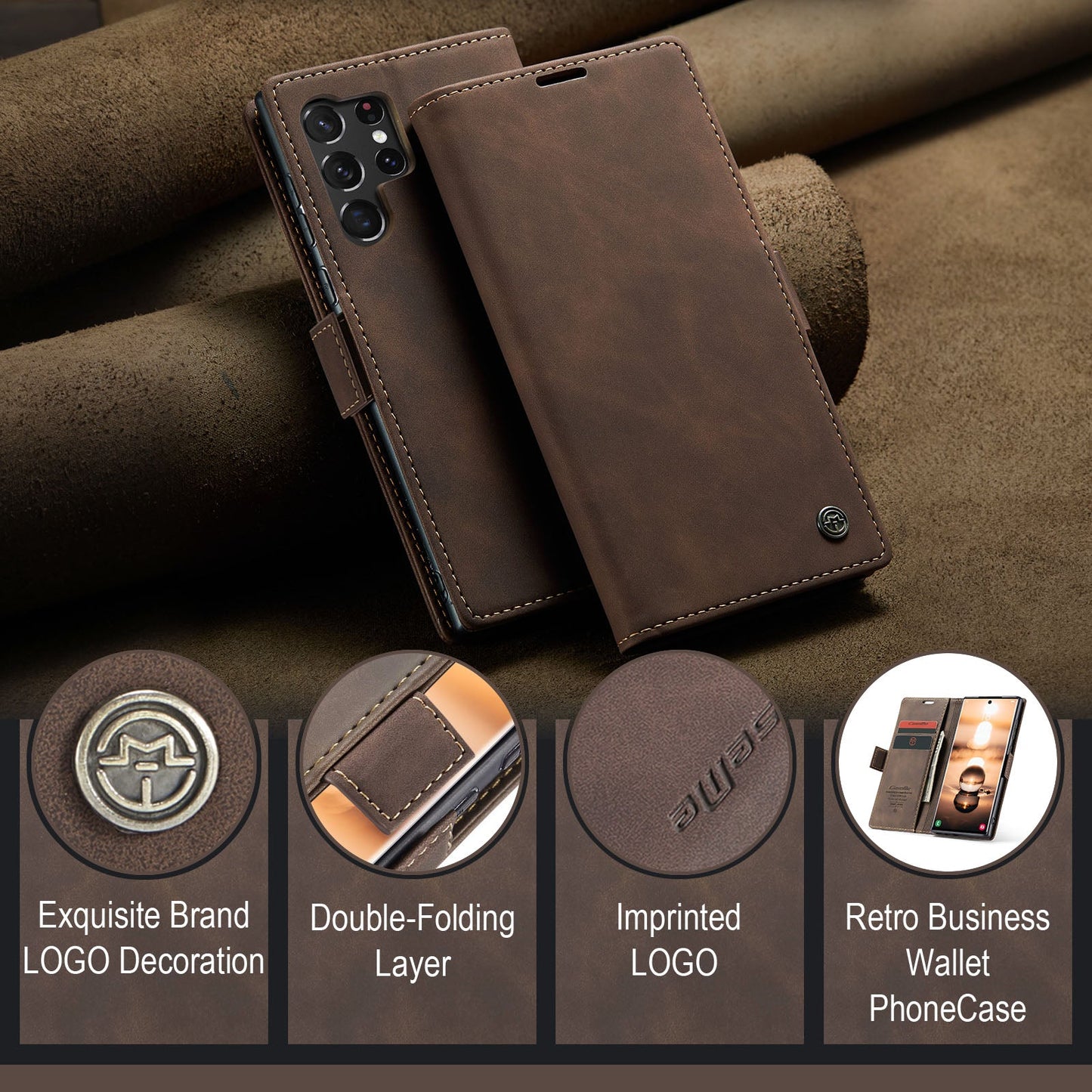 Multi-Function Retro Wallet Case for Samsung Galaxy A