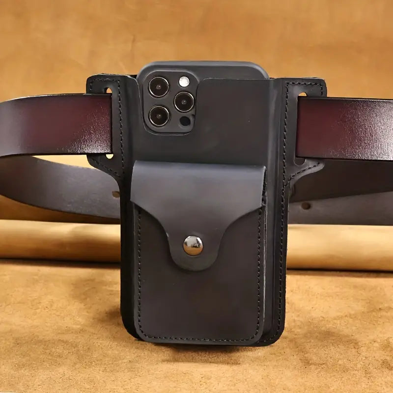 Vintage Leather Mobile Phone Waist Bag