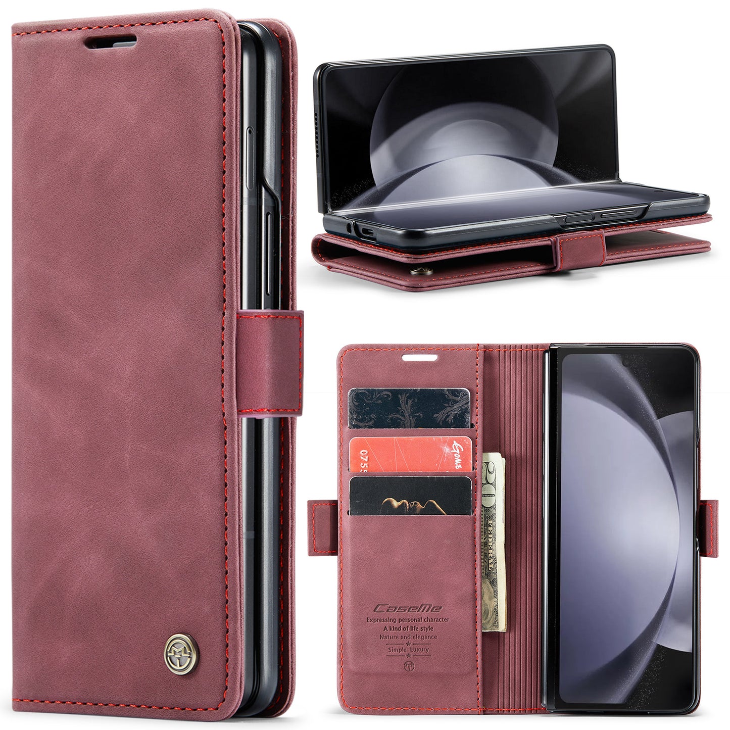 Multi-Function Retro Wallet Case for Samsung Galaxy Z Fold