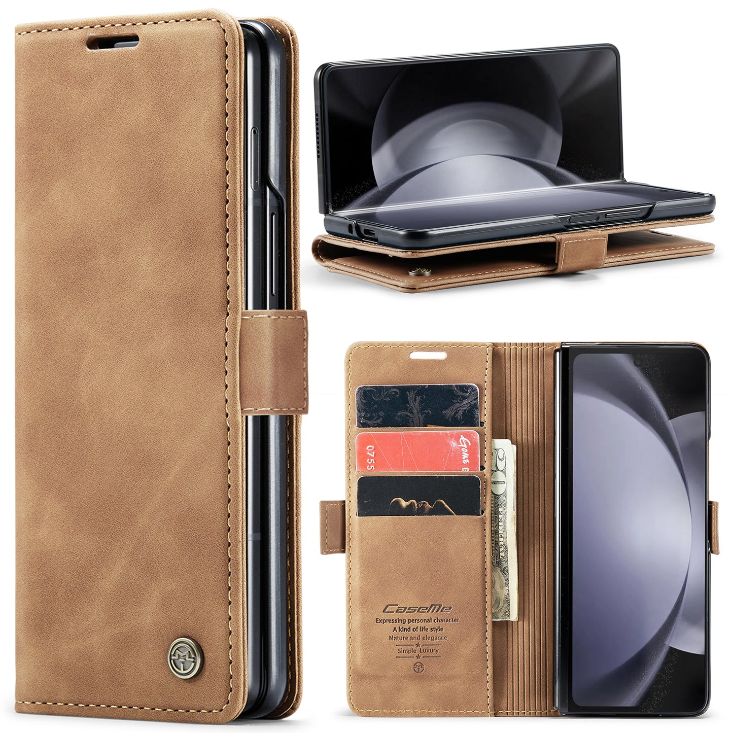 Multi-Function Retro Wallet Case for Samsung Galaxy Z Fold