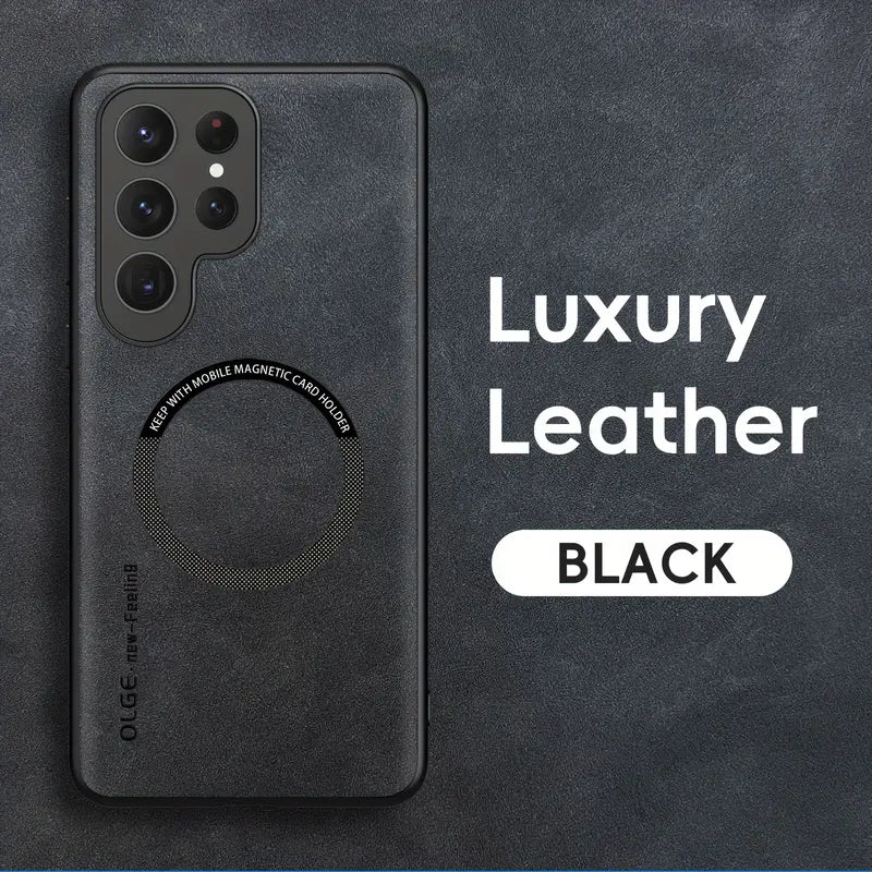 Artificial Leather Magnetic Phone Case for Samsung Galaxy