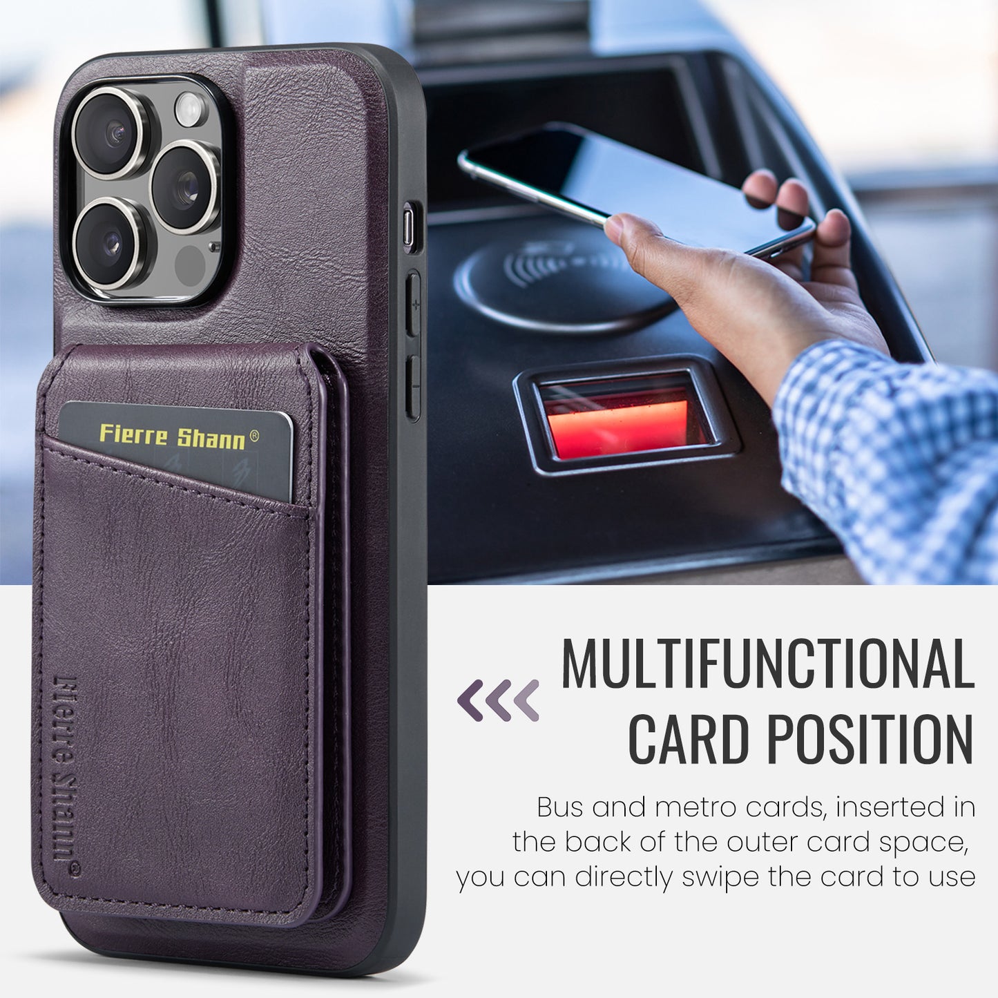 Retro 2 in 1 Magnetic Detachable Leather Wallet Phone Case for iPhone