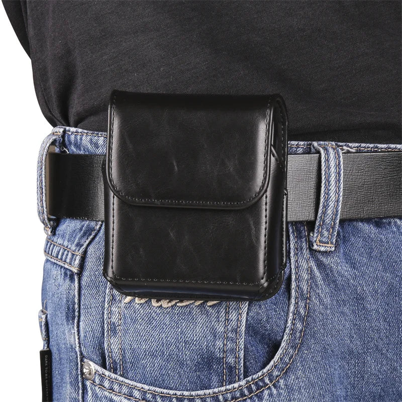 Luxury Genuine Leather Clip Belt Bag