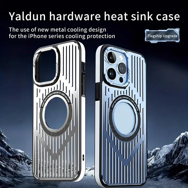 Aluminum Alloy Heat Dissipation Magnetic Phone Case for iPhone