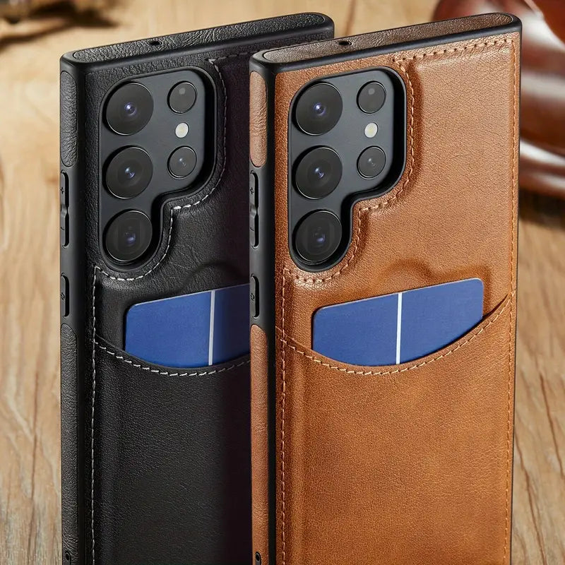 Ultra-Thin Luxury Synthetic Leather Wallet Case for Samsung Galaxy