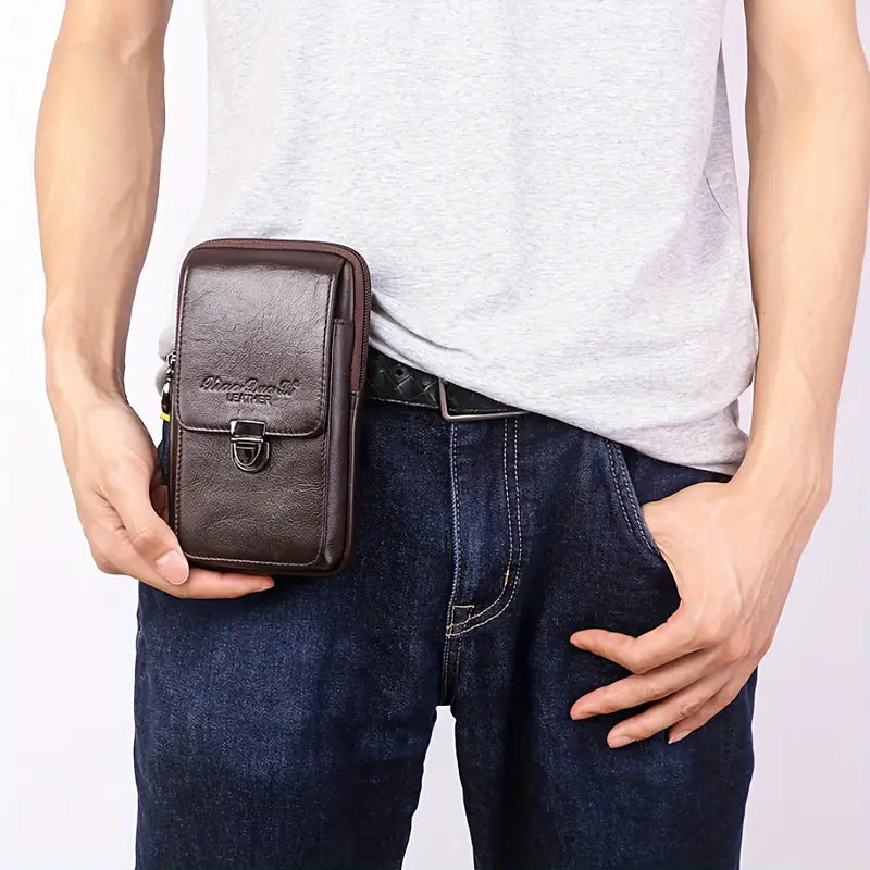 Leather Waist Bag for Cellphone