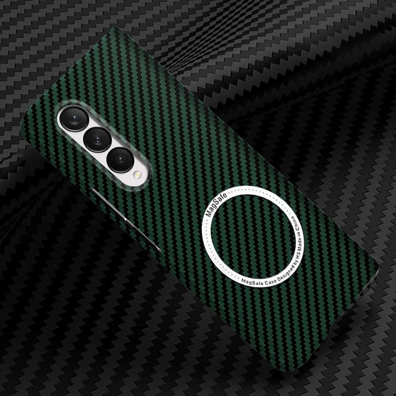 Ultra-thin Carbon Fiber Texture Magnetic Case for Samsung Galaxy Z Fold