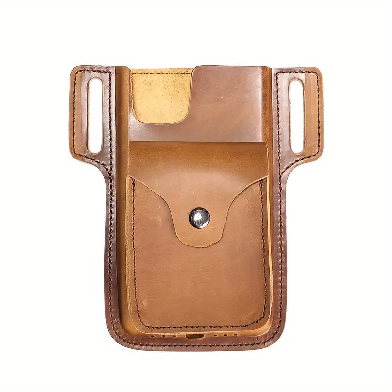 Vintage Leather Mobile Phone Waist Bag