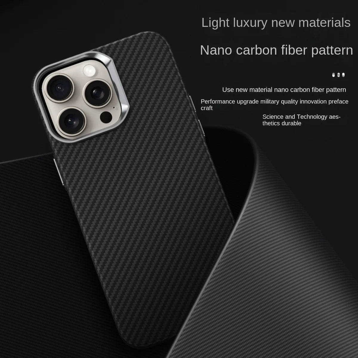 Carbon Fiber Pattern Ultra-Thin Lightweight Shockproof Phone Case for iPhone