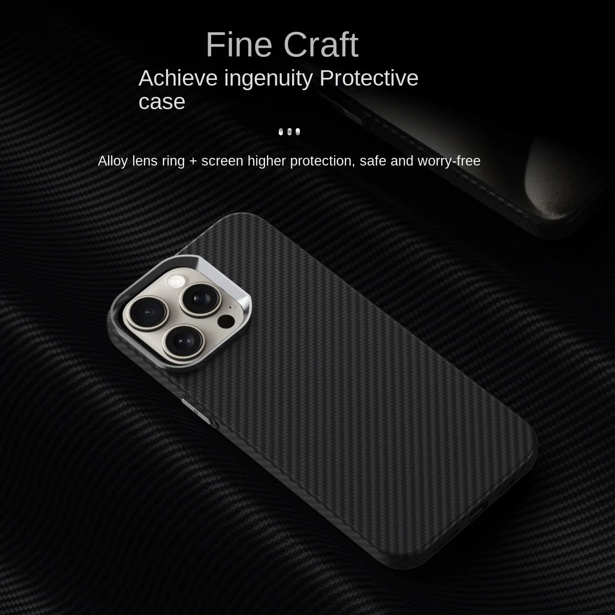 Carbon Fiber Pattern Ultra-Thin Lightweight Shockproof Phone Case for iPhone