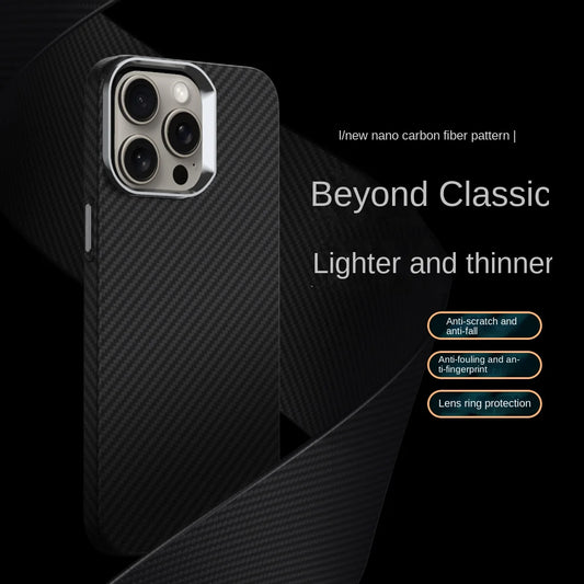 Carbon Fiber Pattern Ultra-Thin Lightweight Shockproof Phone Case for iPhone