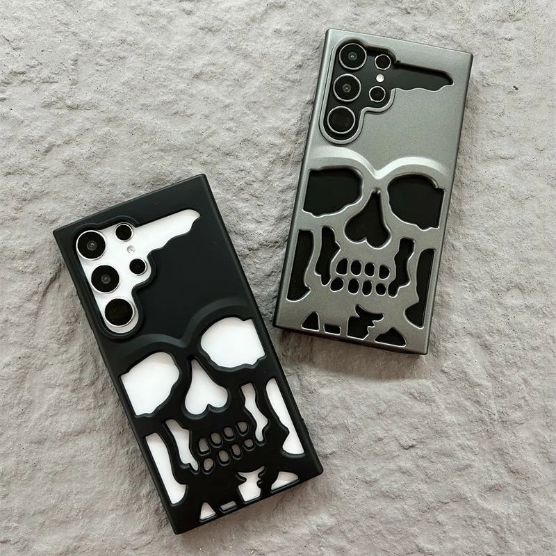 3D Hollow Skull Callous Matte Phone Case for Samsung