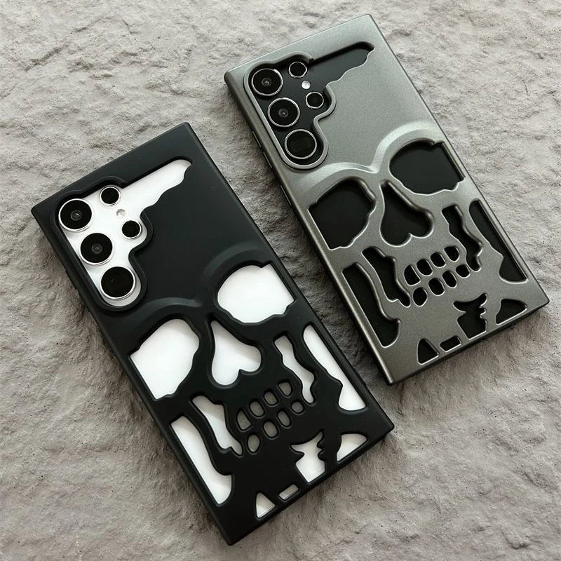 3D Hollow Skull Callous Matte Phone Case for Samsung