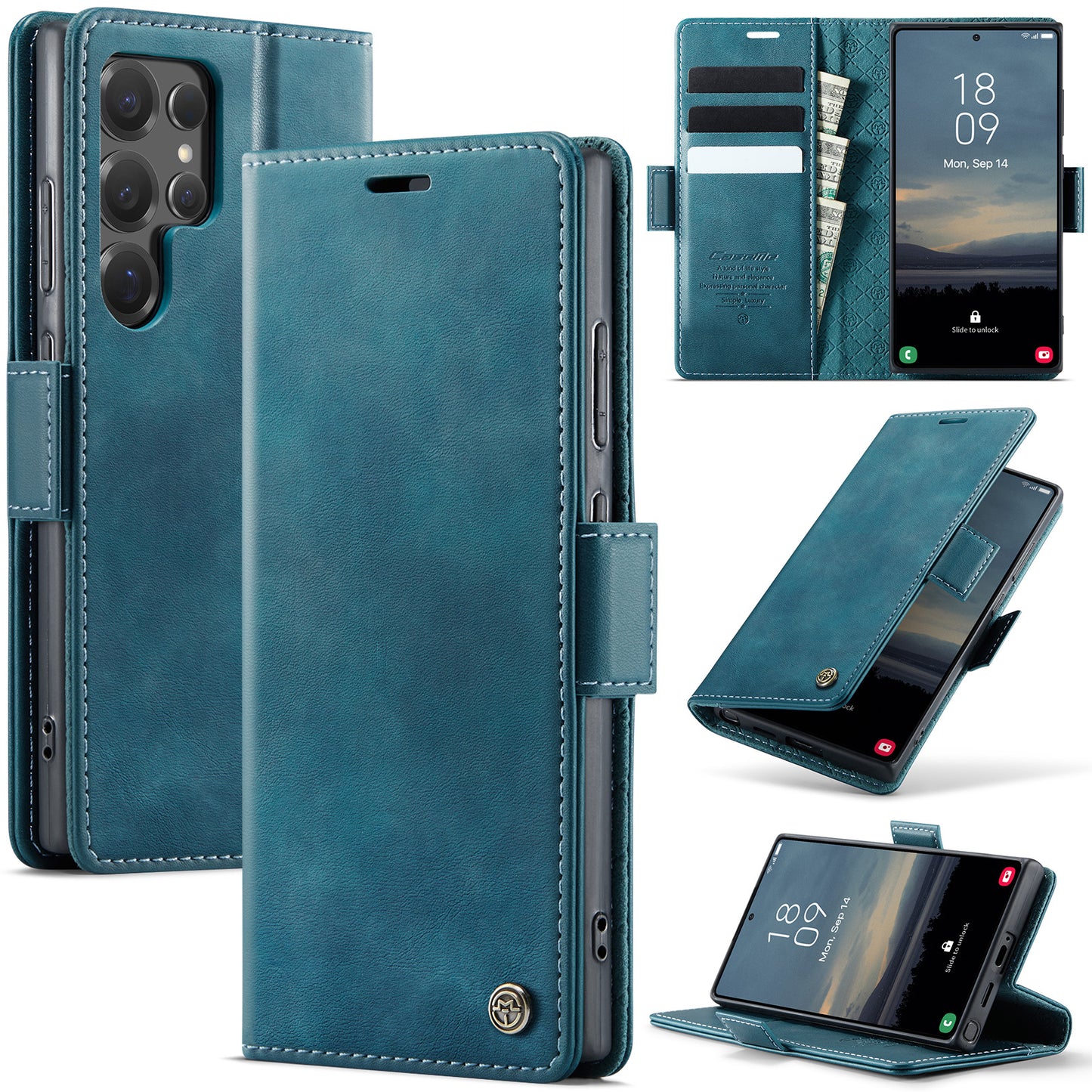 Luxury Retro Suede Leather Case for Samsung