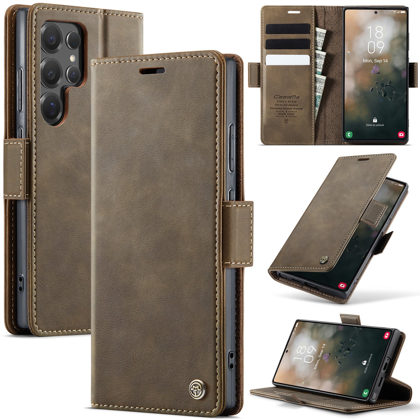 Luxury Retro Suede Leather Case for Samsung