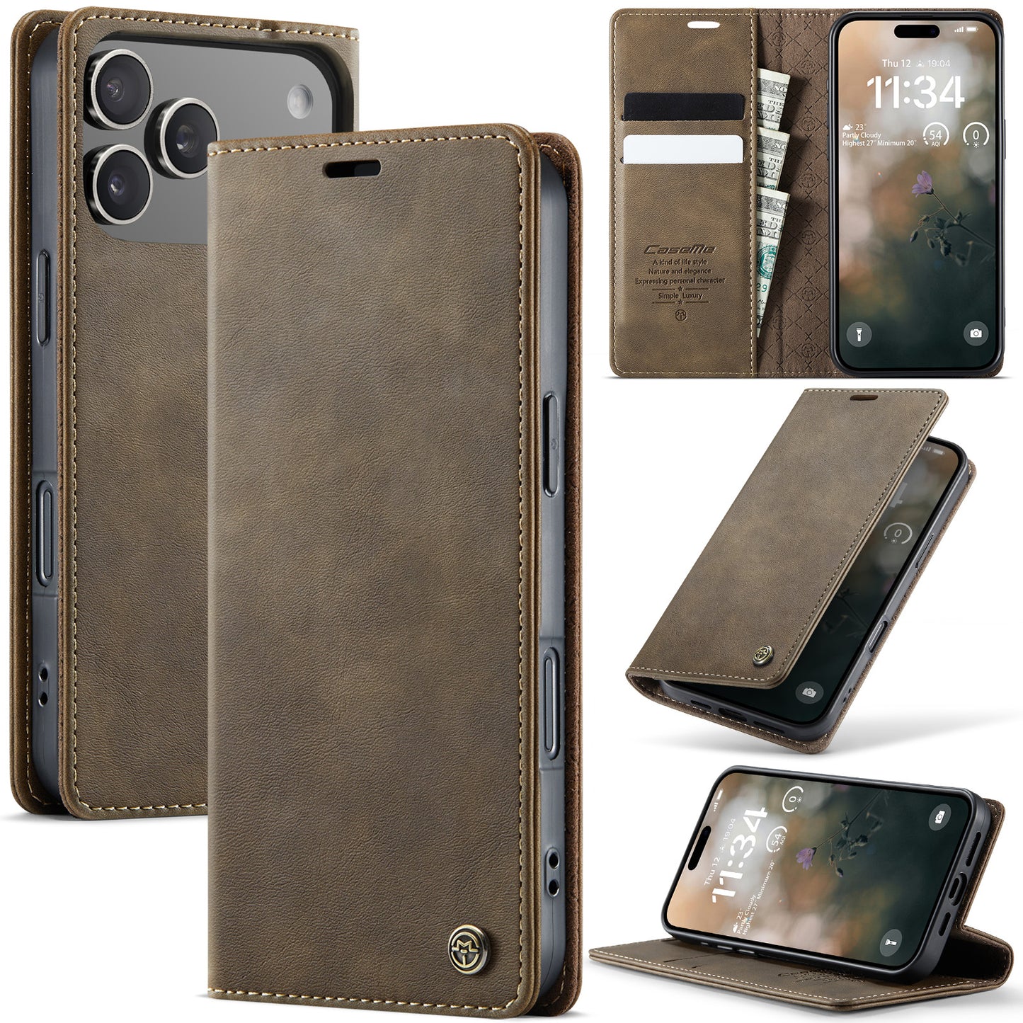 Luxury Retro Suede Leather  Case for iPhone