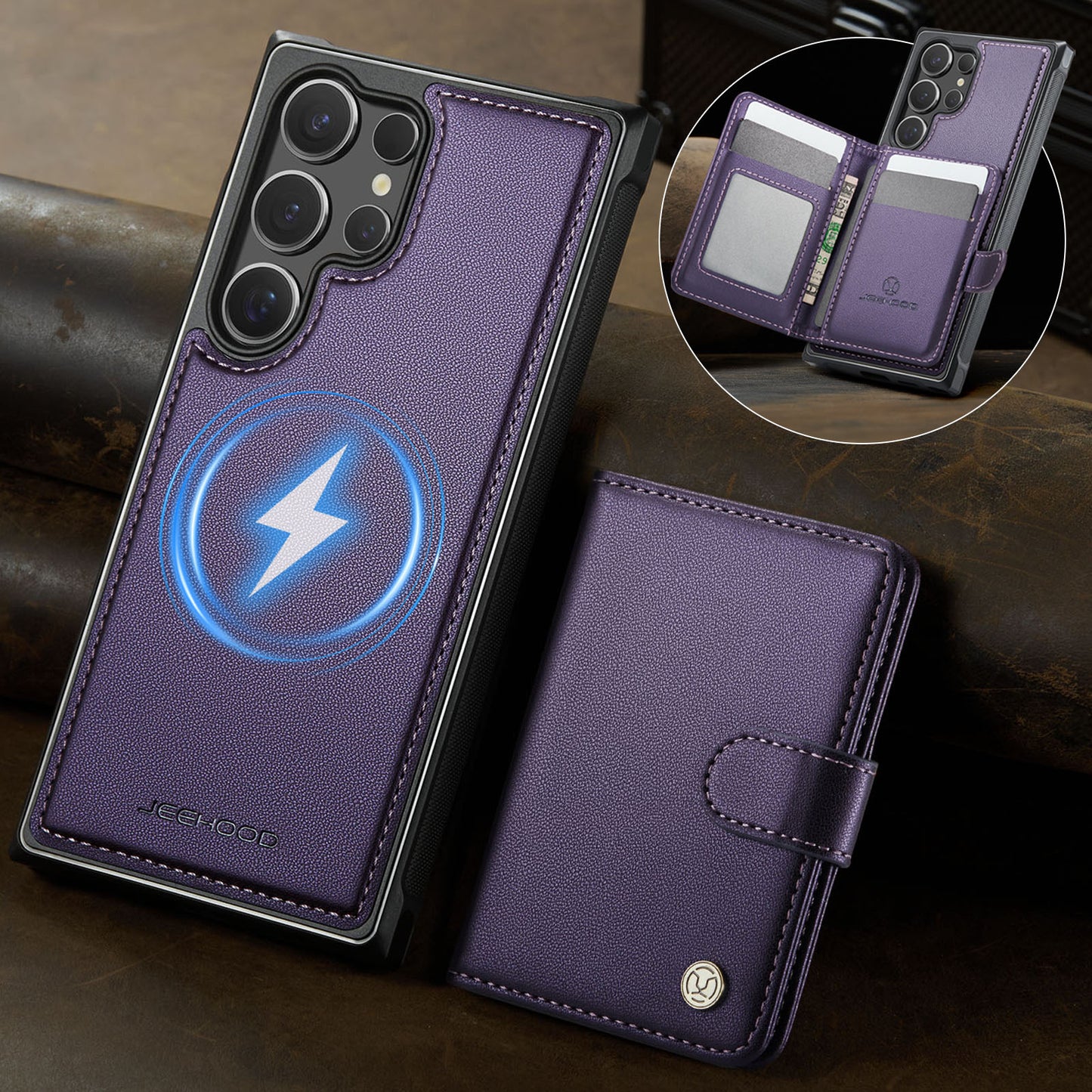 Detachable Magsafe Card Holder Phone Case for Samsung