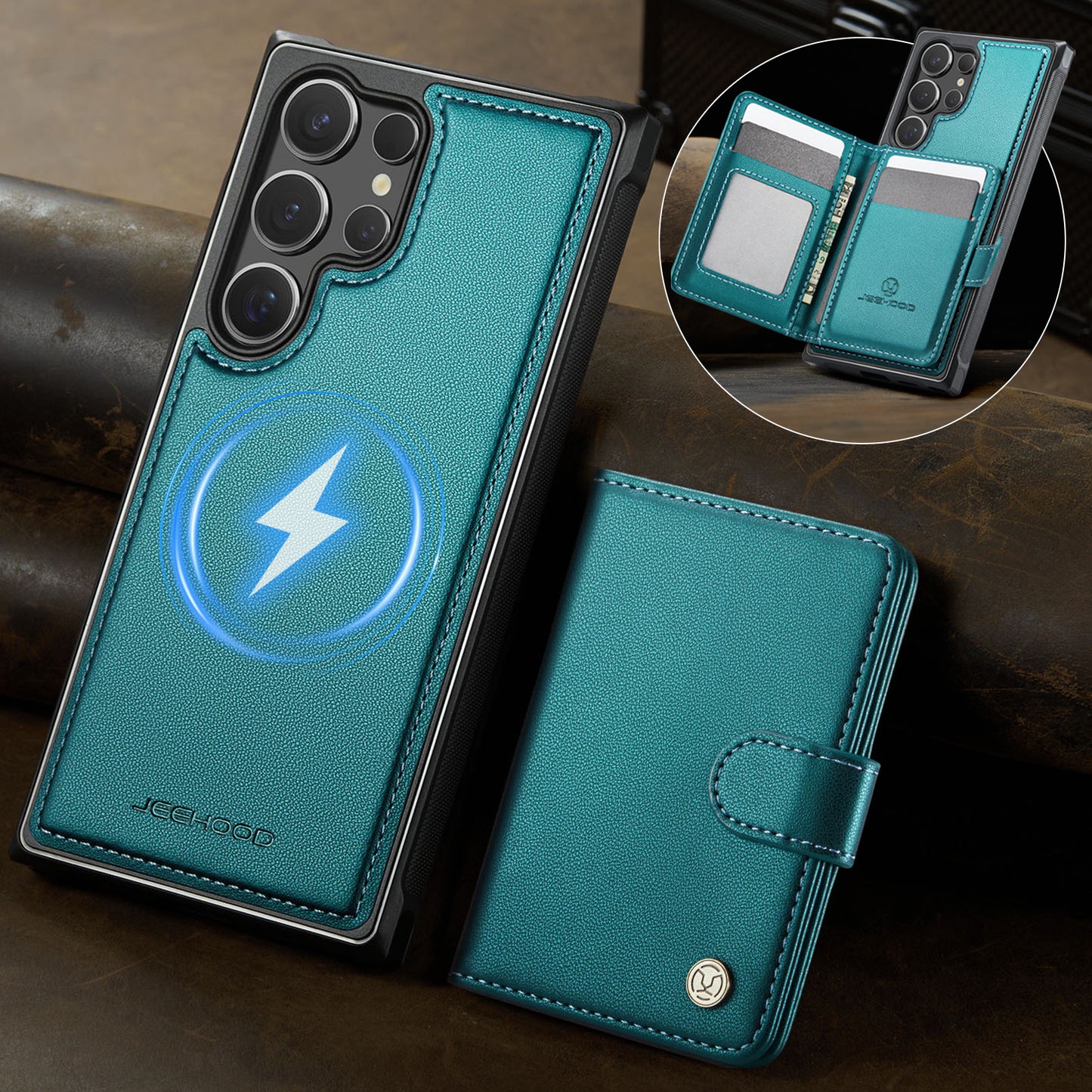 Detachable Magsafe Card Holder Phone Case for Samsung