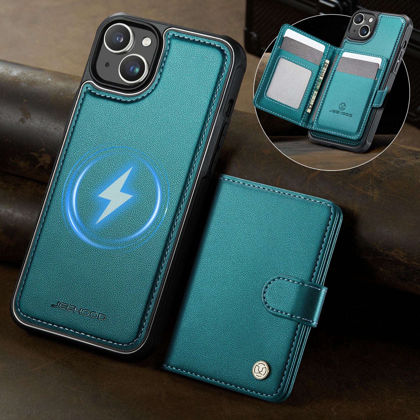 Detachable Magsafe Card Holder Phone Case for iPhone