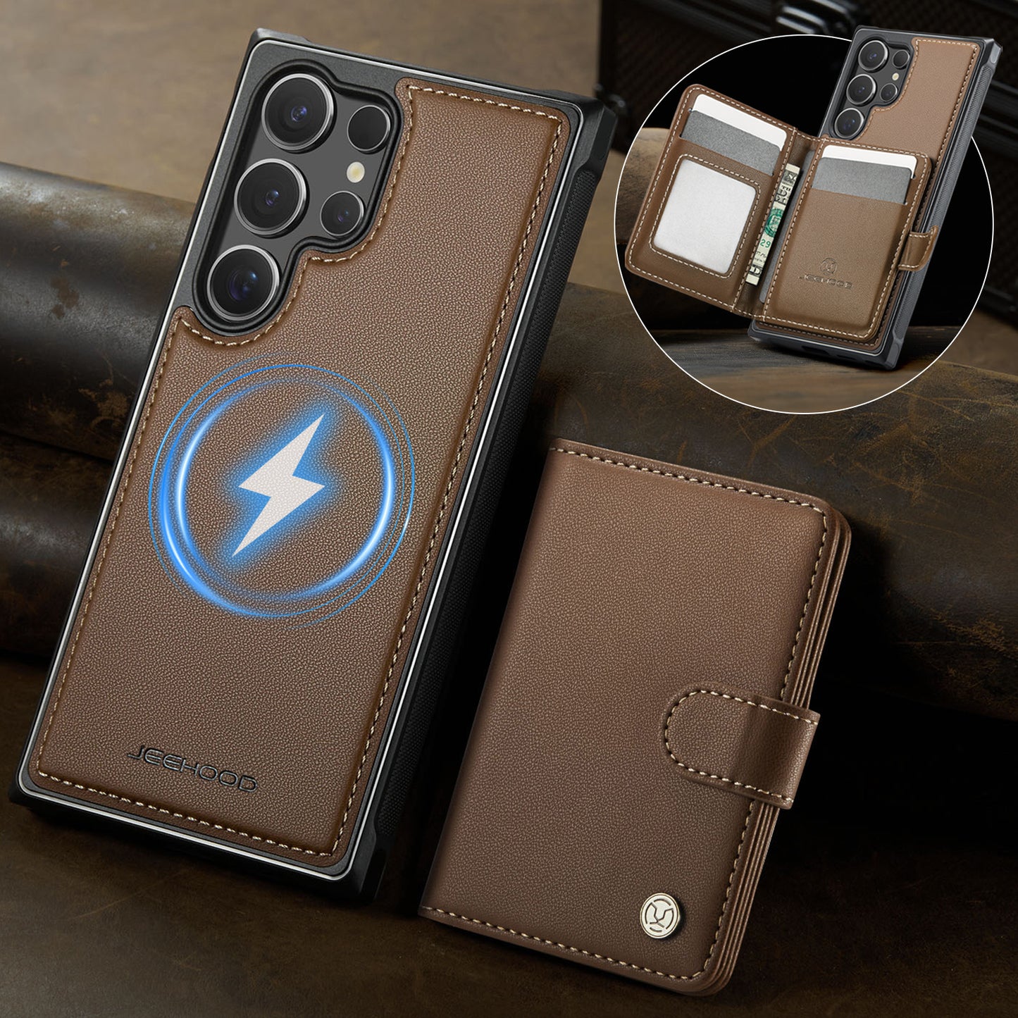 Detachable Magsafe Card Holder Phone Case for Samsung