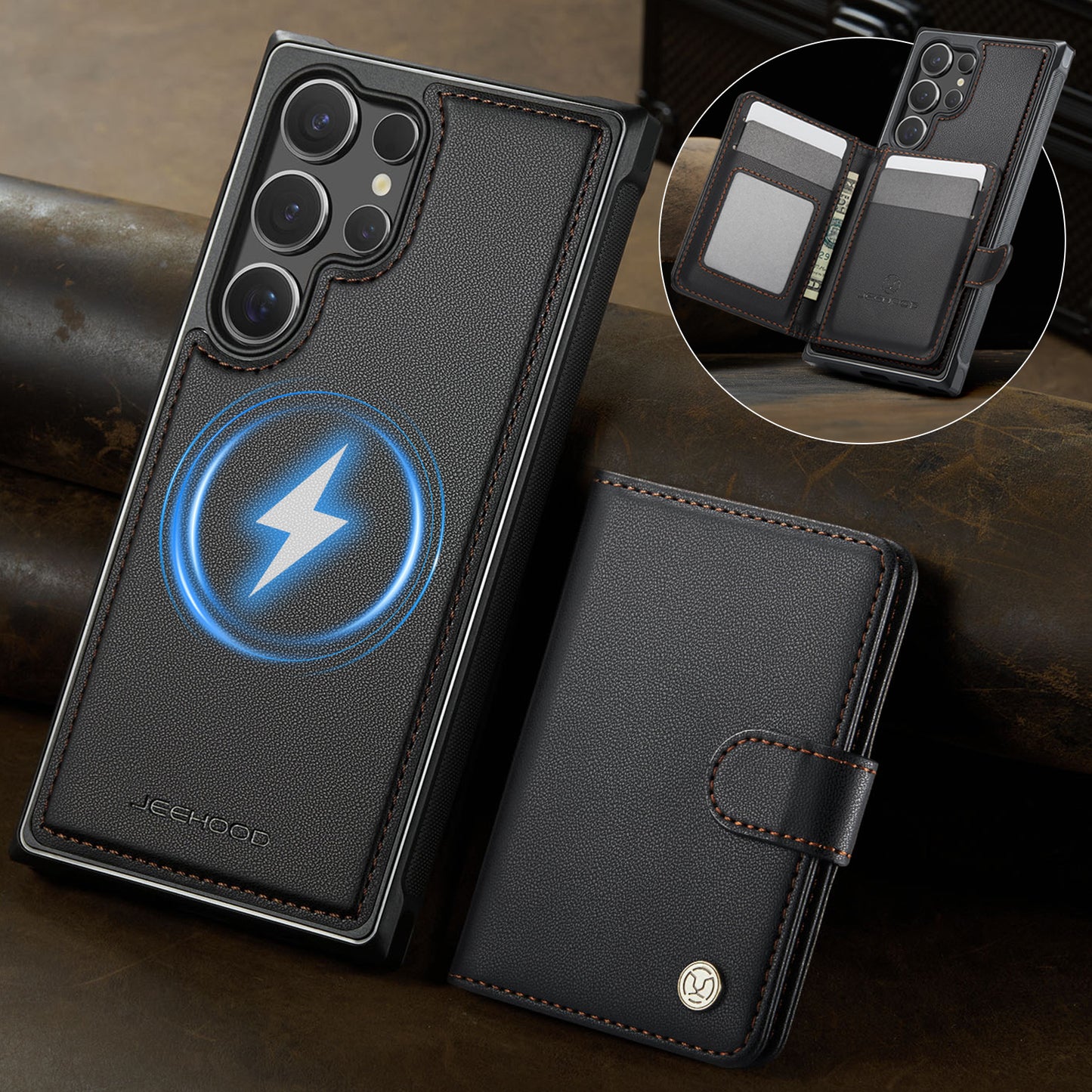 Detachable Magsafe Card Holder Phone Case for Samsung