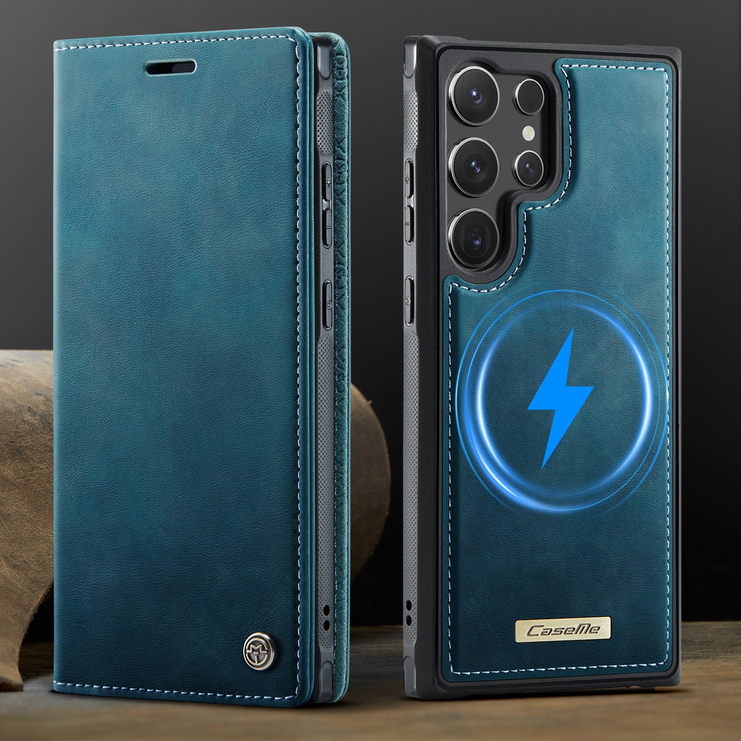 MagSafe 3-Slot Wallet Case for Samsung with RFID Shielding & Wireless Charging