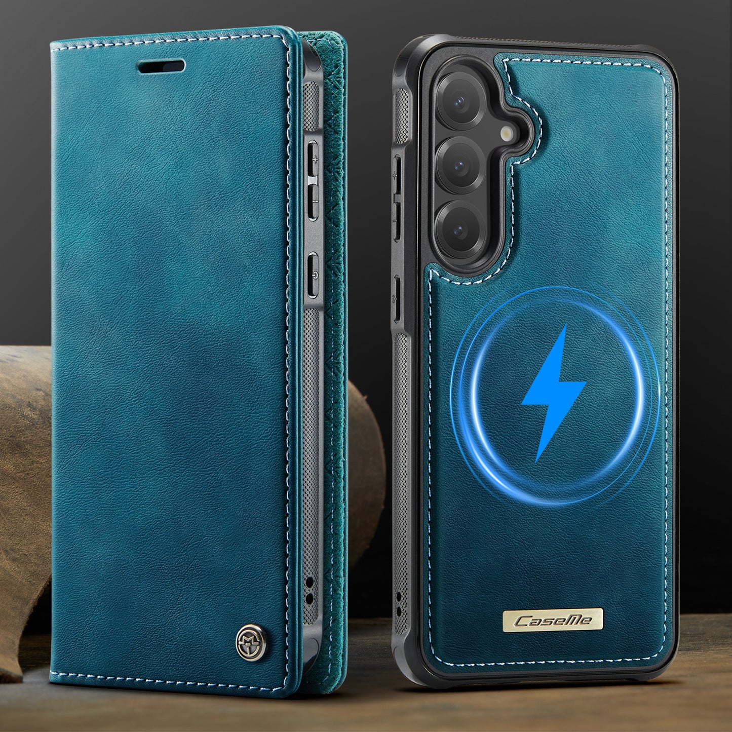 MagSafe 3-Slot Wallet Case for Samsung with RFID Shielding & Wireless Charging