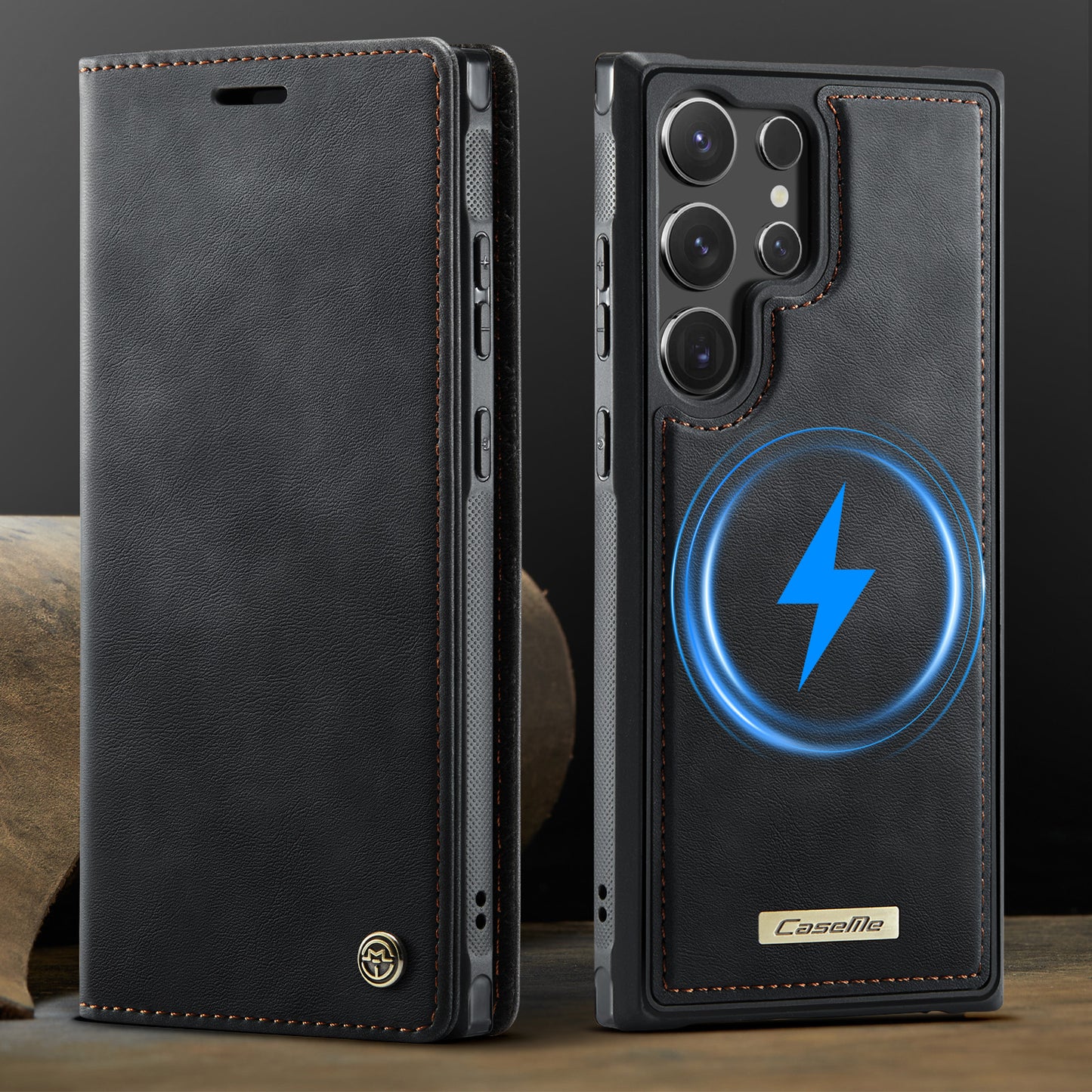 MagSafe 3-Slot Wallet Case for Samsung with RFID Shielding & Wireless Charging