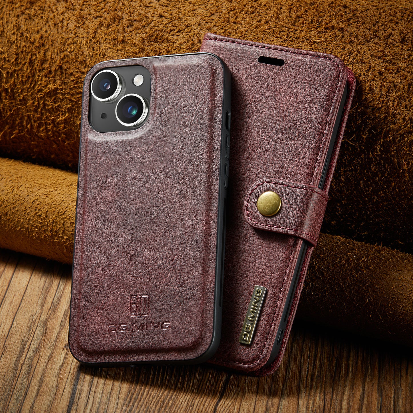 2 in 1 Detachable Flip Leather Case for iPhone 14 Plus