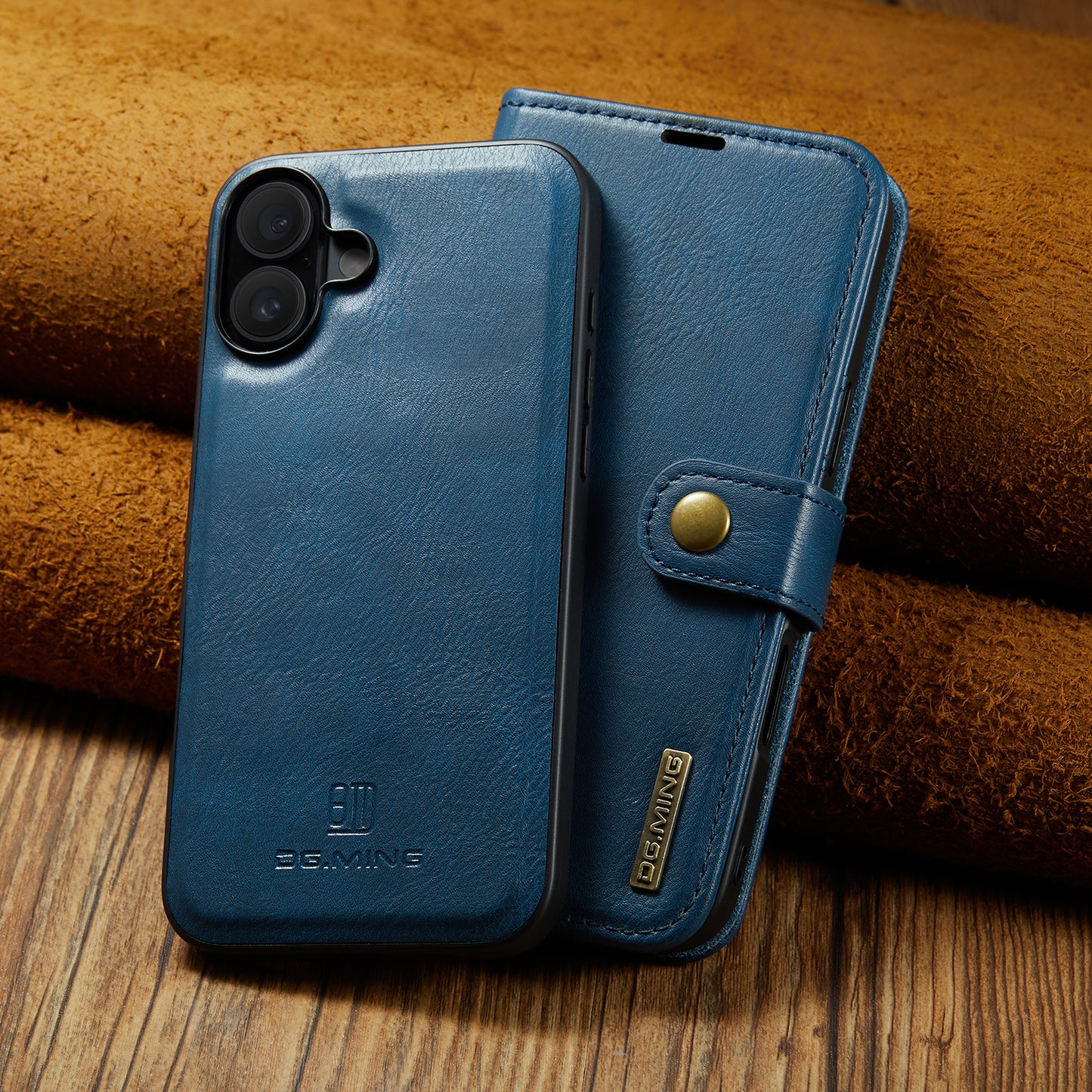 2 in 1 Detachable Flip Leather Case for iPhone 16 Plus