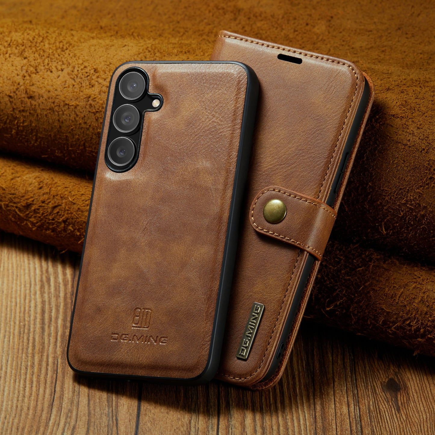 2 in 1 Detachable Flip Leather Case for Samsung Galaxy S24