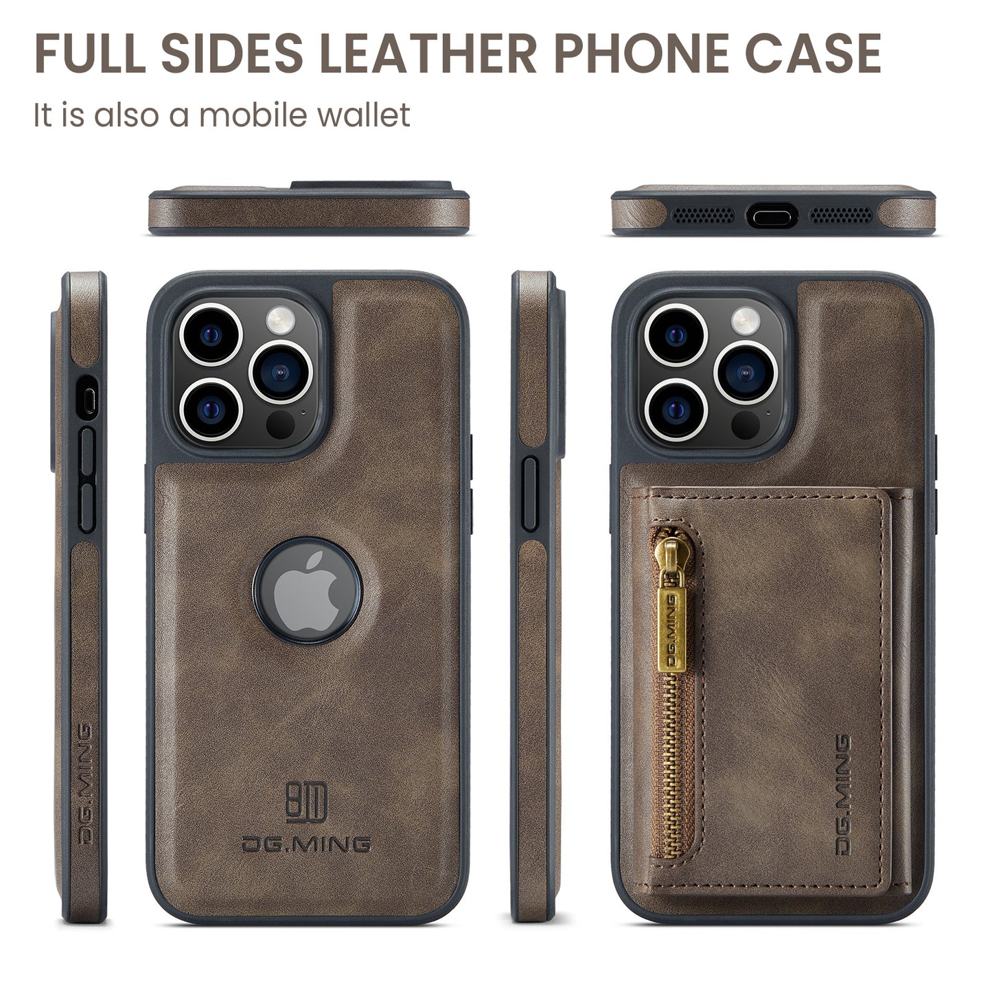 2 in 1 Retro Magnetic Wallet Case for iPhone