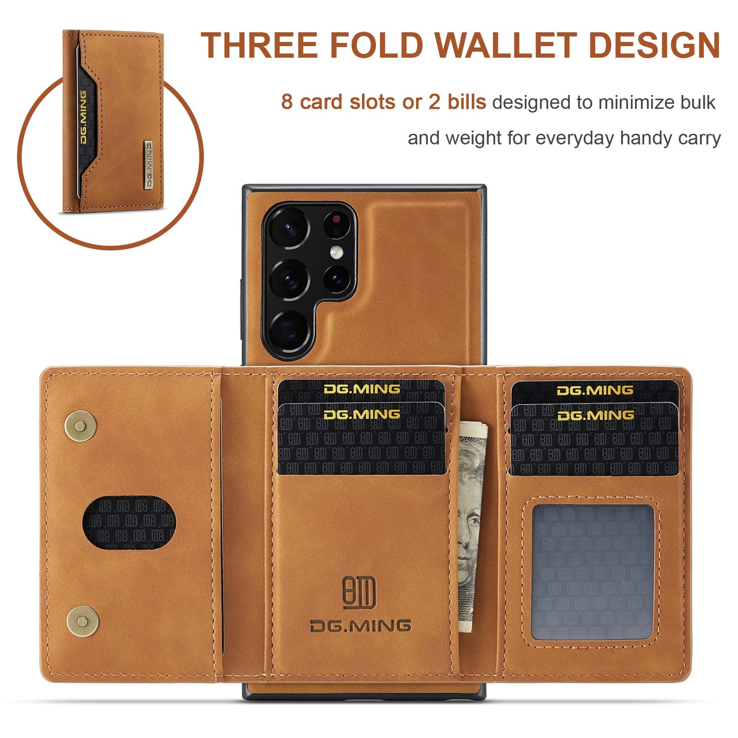 2 in 1 Detachable Leather Wallet Case For Samsung Galaxy A