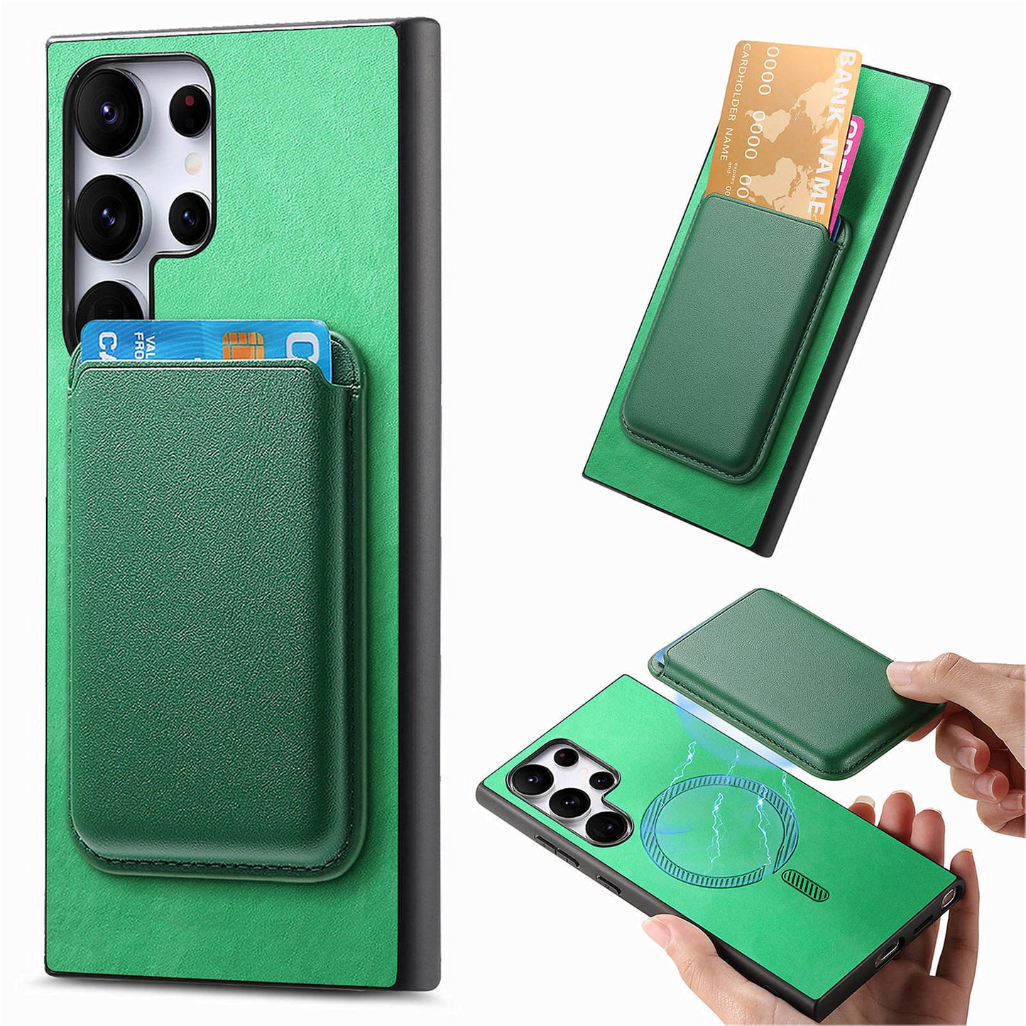 Simple Detachable Magnetic Wallet Phone Case for Samsung Galaxy