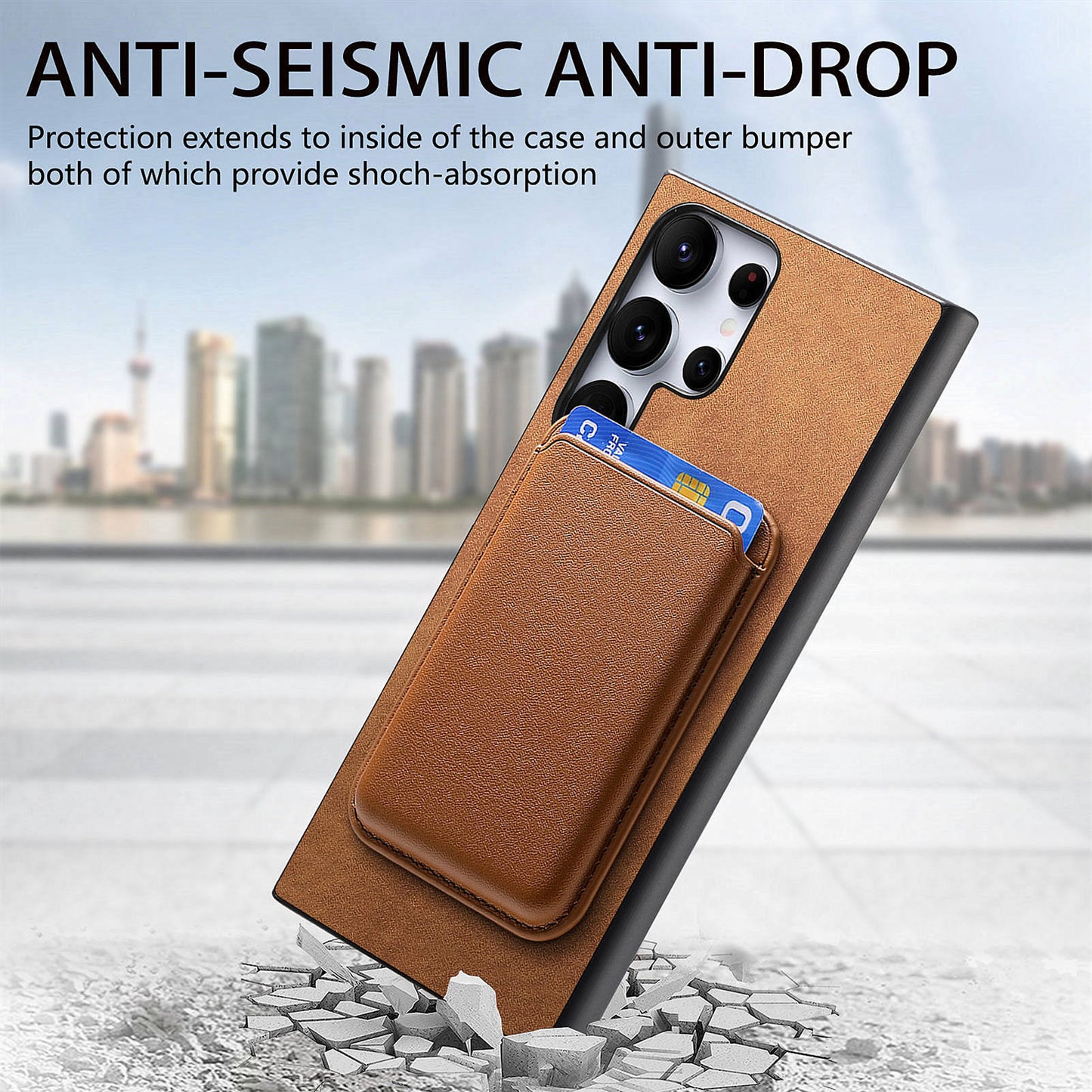 Simple Detachable Magnetic Wallet Phone Case for Samsung Galaxy