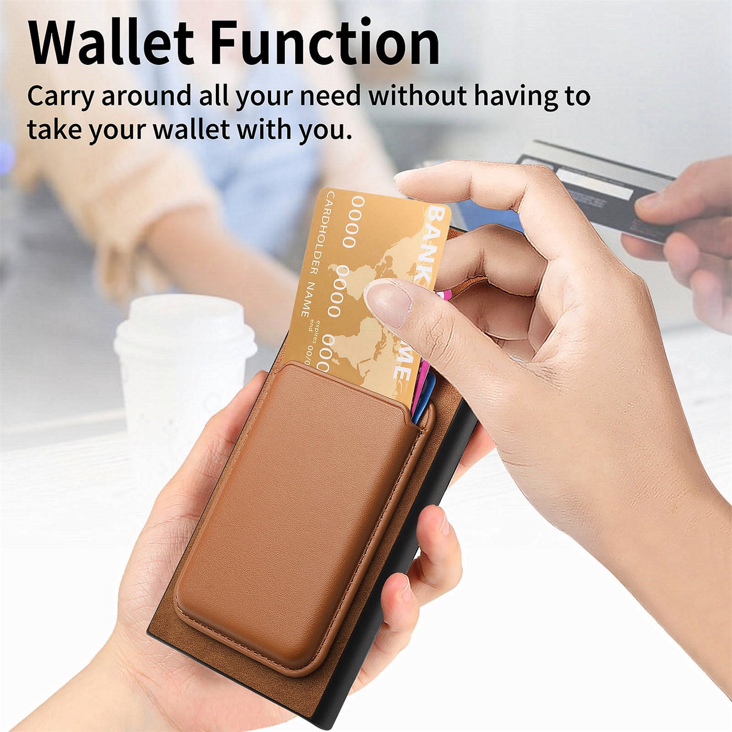 Simple Detachable Magnetic Wallet Phone Case for Samsung Galaxy