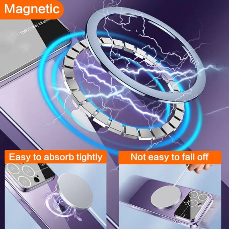 Large Window Magnetic Clear Case For iPhone