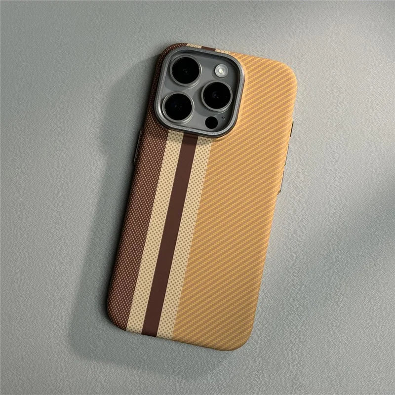 Hit Color Carbon Fiber Texture Magetic Case for iPhone