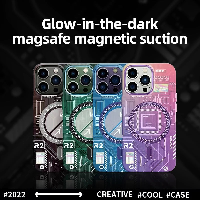 Luxury Magnetic Luminous Phone Case for iPhone