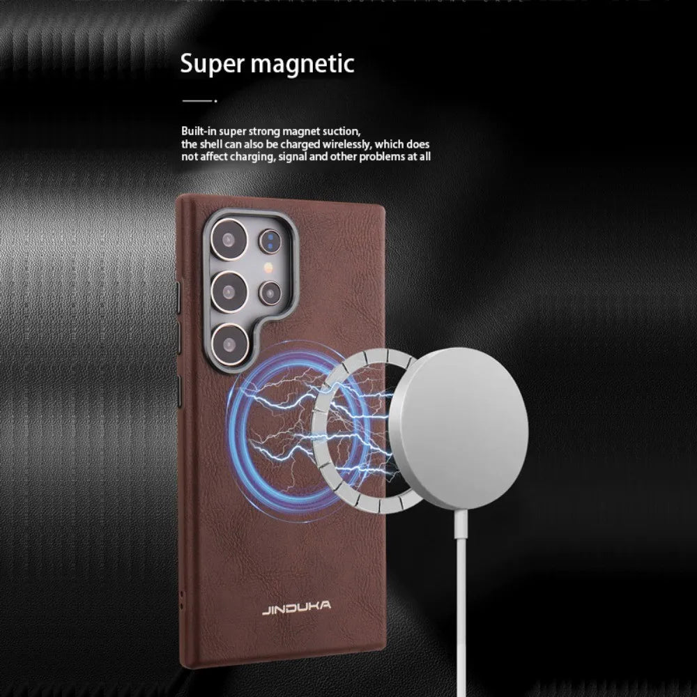 Magnetic Leather Case for Samsung Galaxy