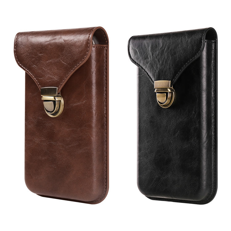 Exquisite Leather Clip-On Phone Waist Bag