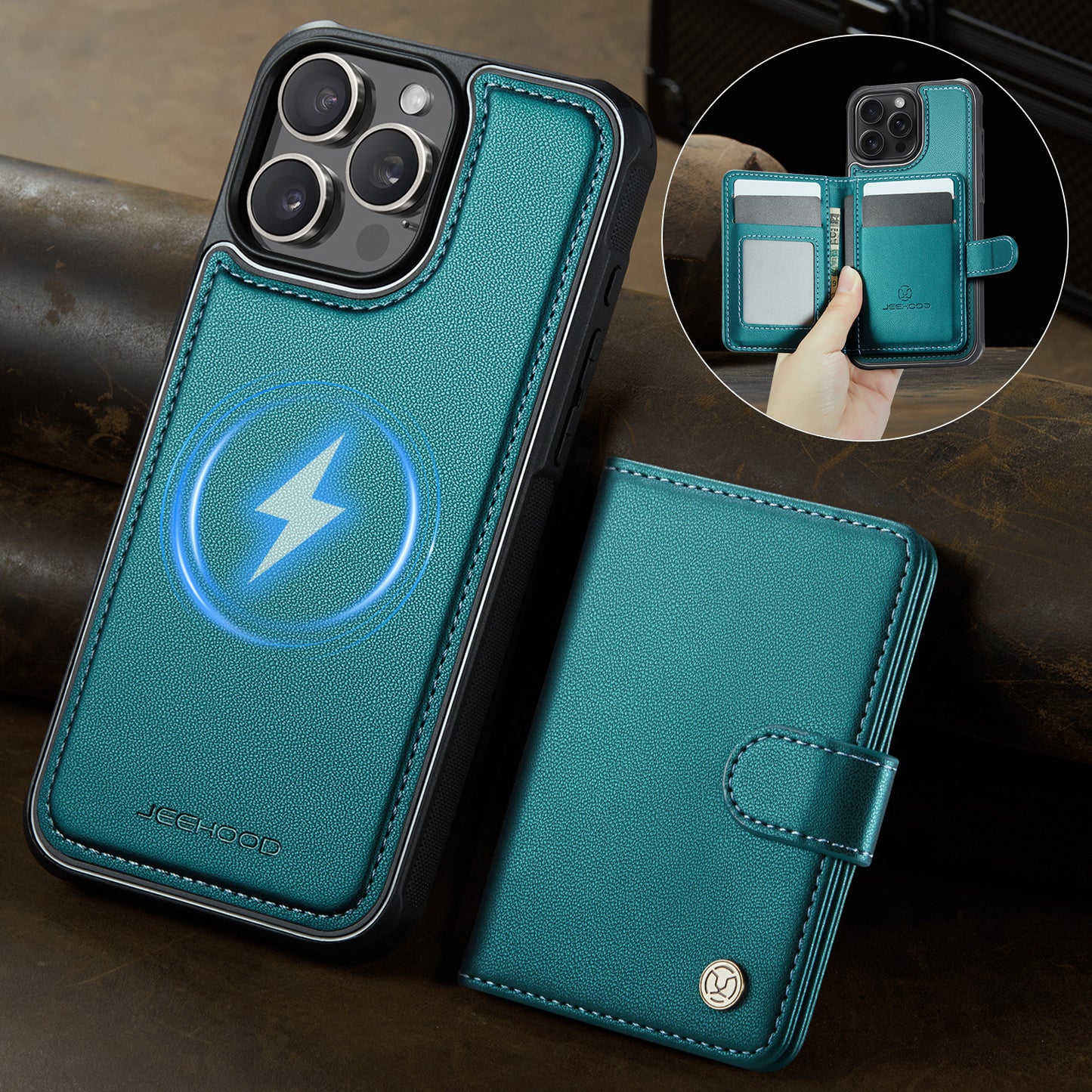 Detachable Magsafe Card Holder Phone Case for iPhone