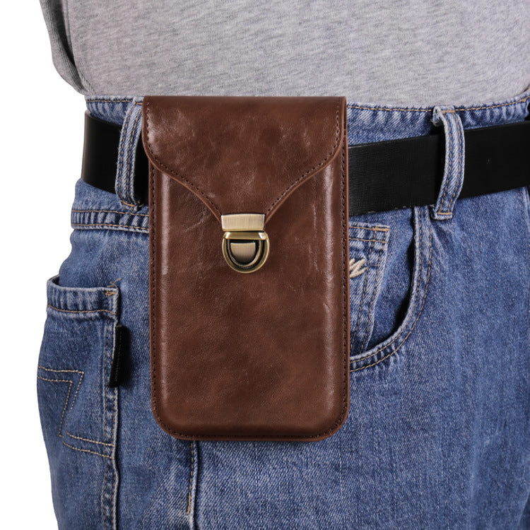 Exquisite Leather Clip-On Phone Waist Bag