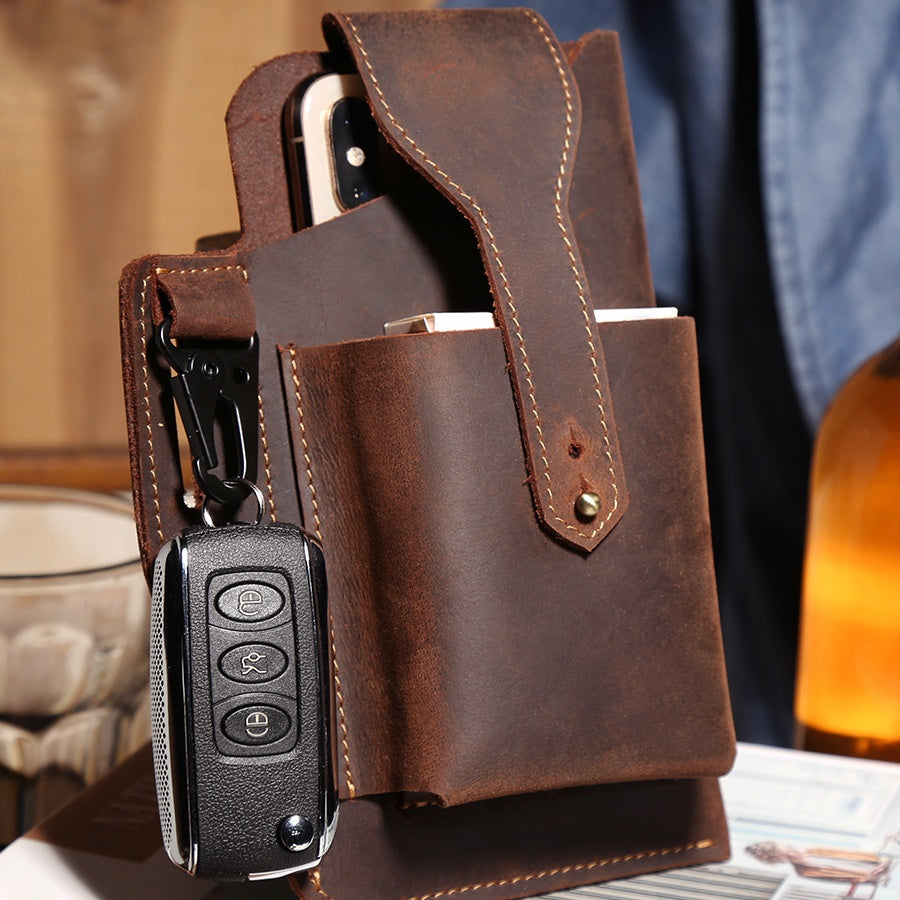 Multifunctional Vintage Cowhide Belt Waist Bag