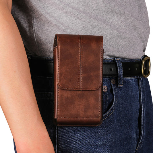 Deluxe Leather Belt-Looped Phone Carrier