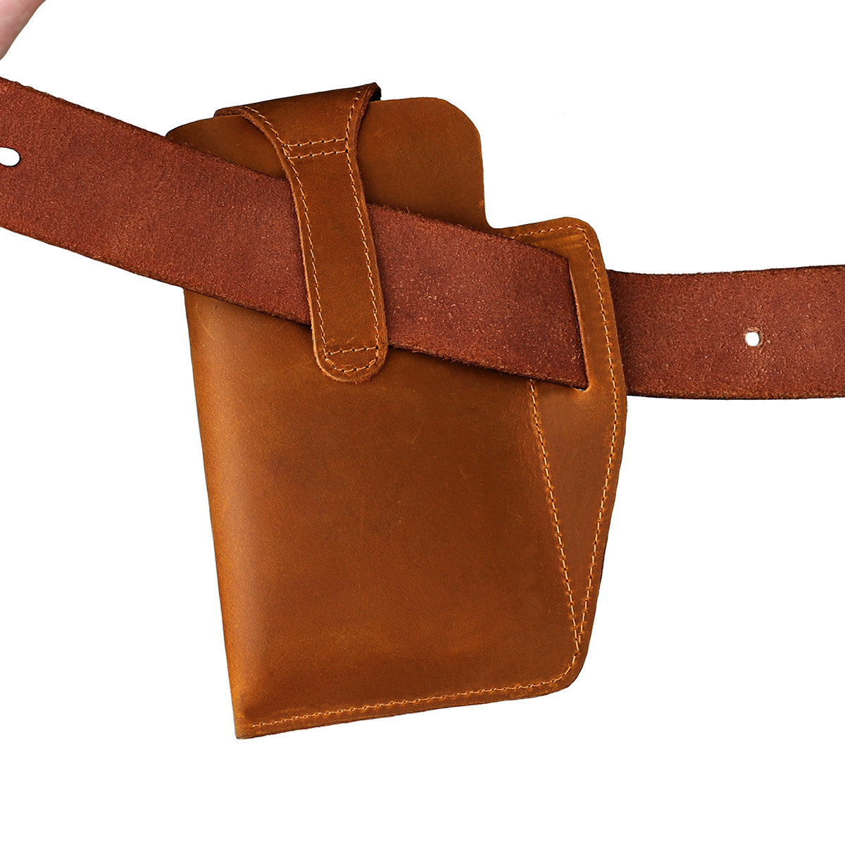 Vintage Cowhide Phone Waist Bag